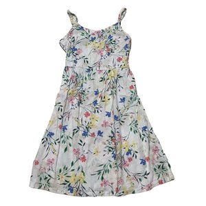 Old navy sleeveless floral a-line dress Girls large 10–12 1386